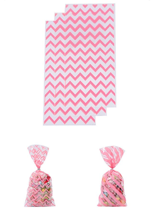 120-Piece Pink Treat Bags, Plastic Candy Bags Gift Bags, Goodie Bags with Twist Ties for Birthday Gift Chocolate Cookie Snack - Image 5